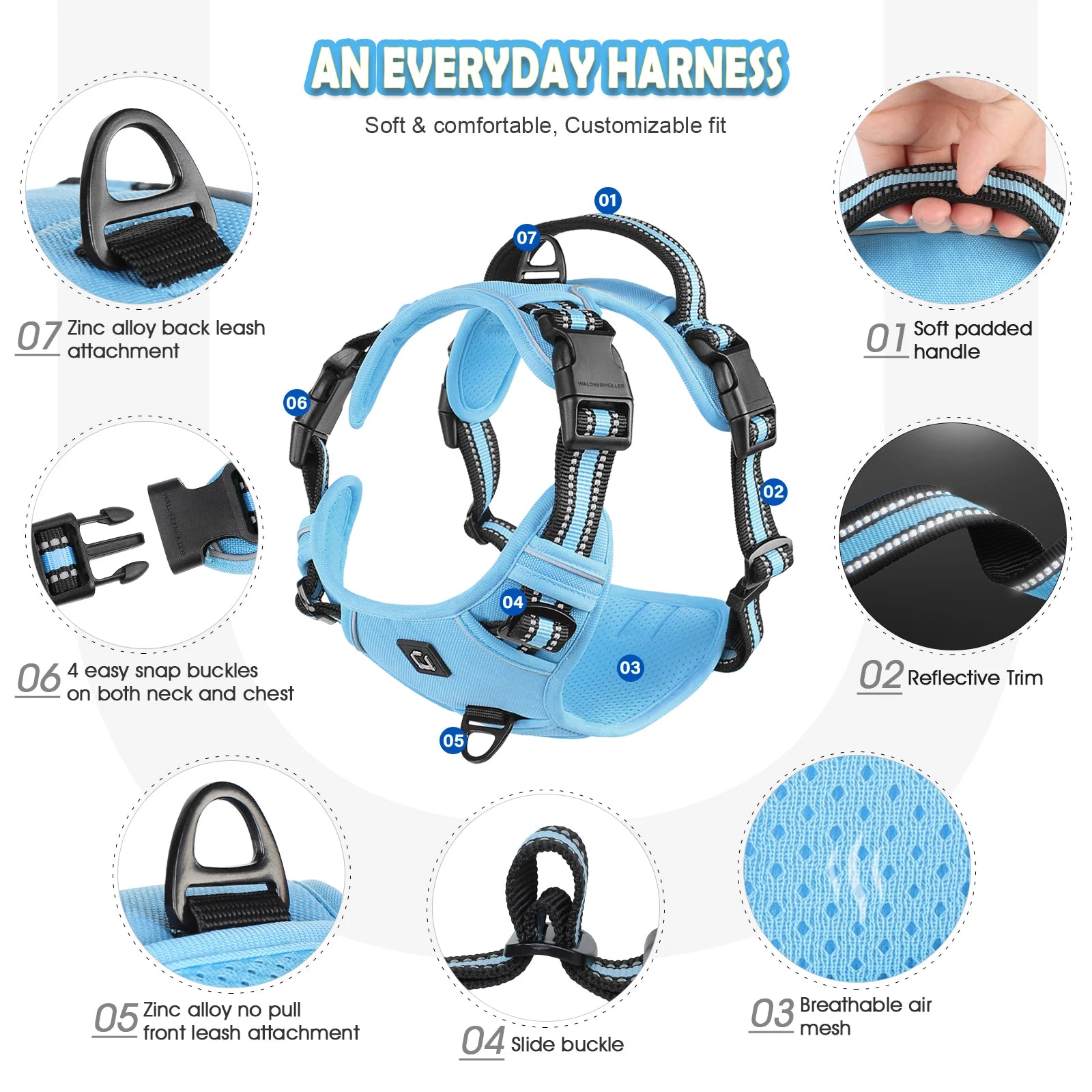No-Pull Dog Harness & Leash Set