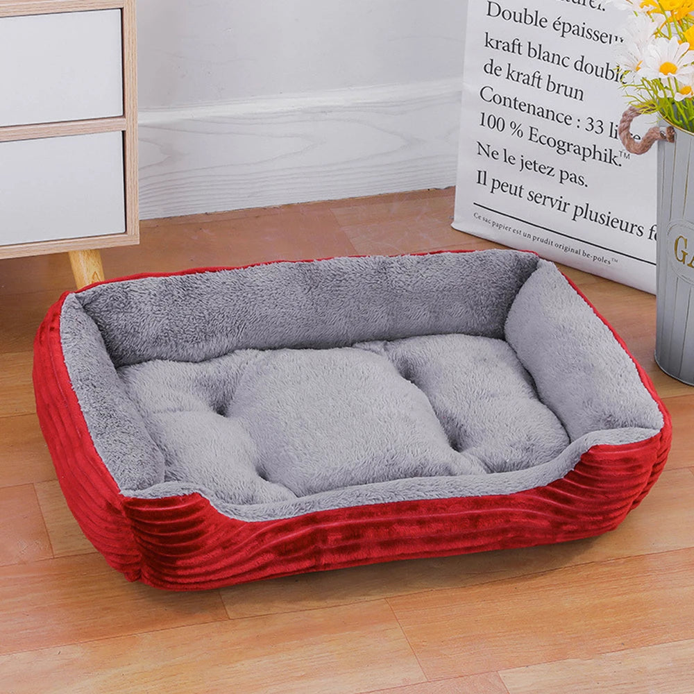 Plush Square Dog Sofa Bed