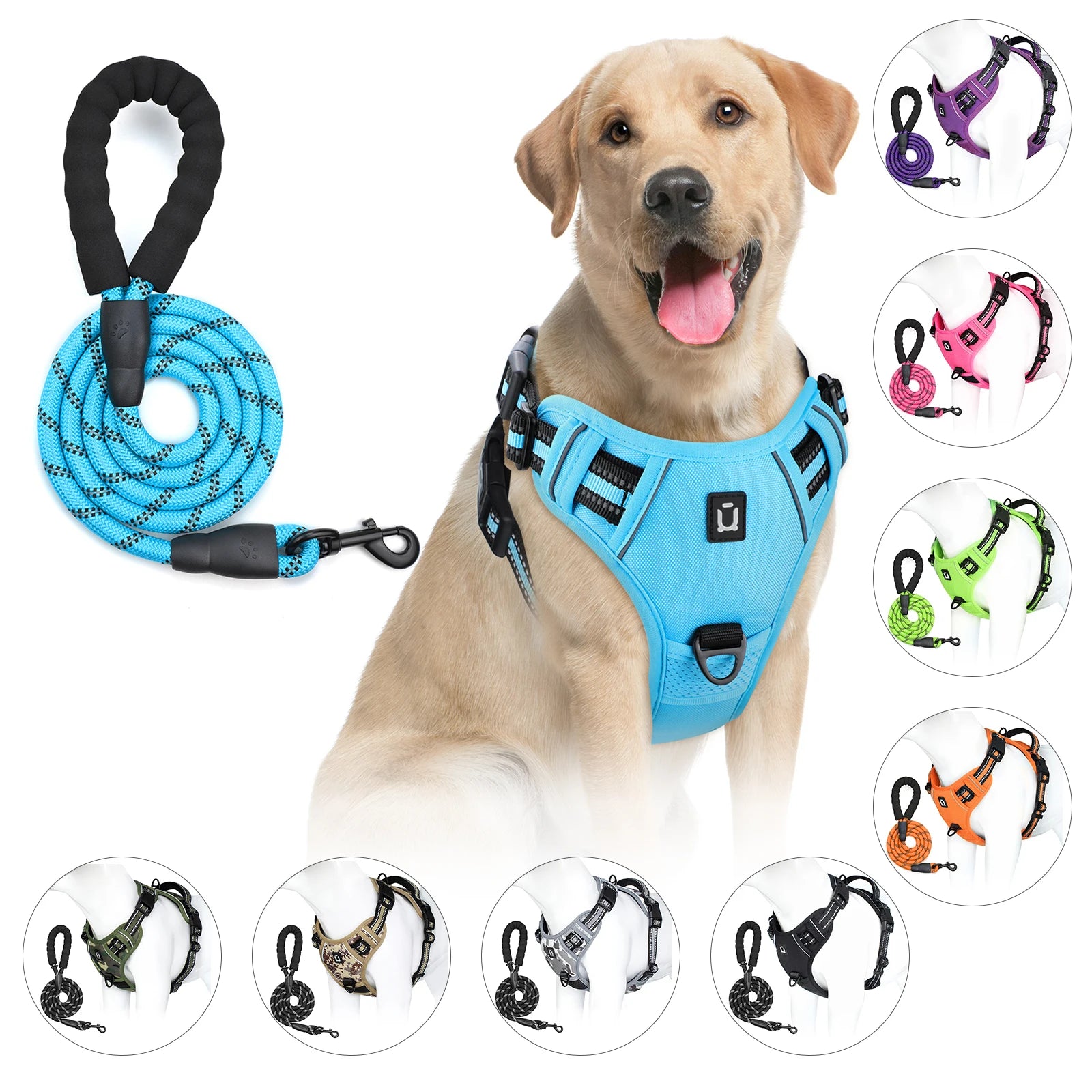No-Pull Dog Harness & Leash Set